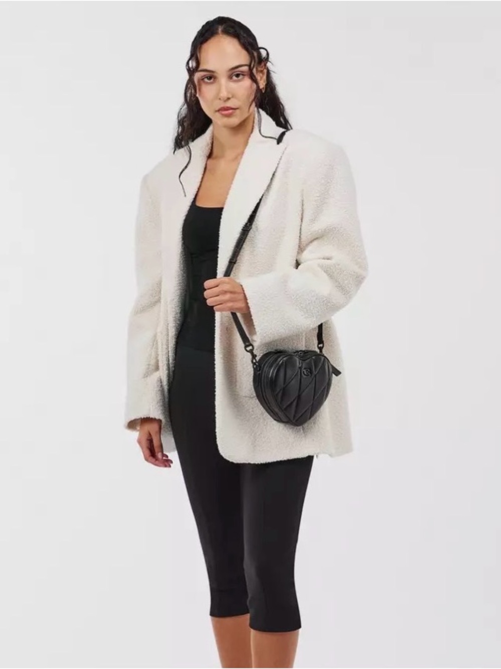 Coach Black Quilted Heart Crossbody Bag